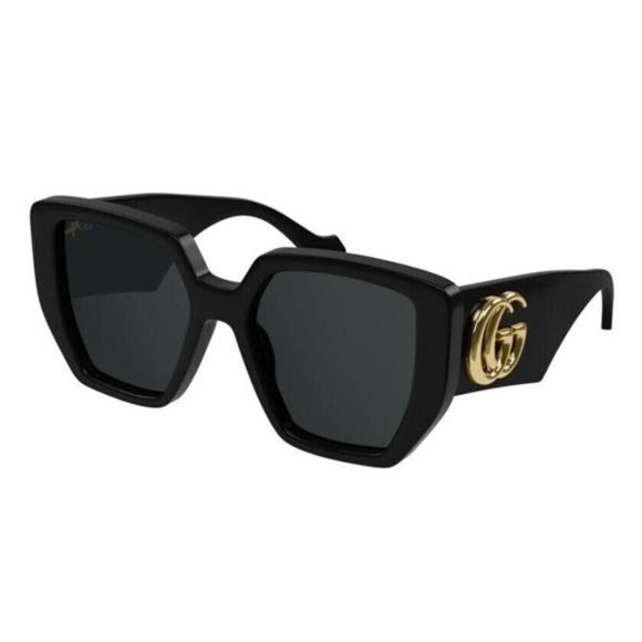 "Shop the Stylish GUCCI GG 0956S 003 Black Gold/Grey Oversized Sunglasses |Brand - Picture 4 of 5